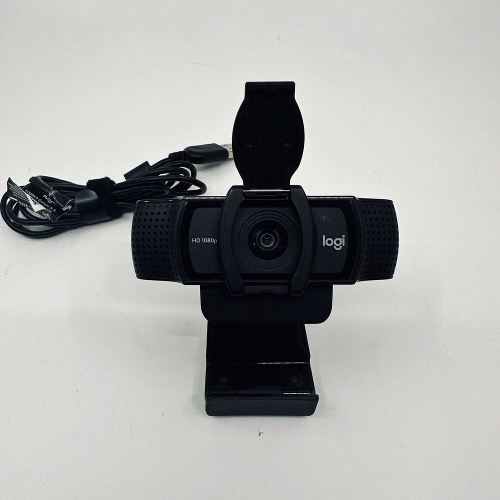 Logitech HD Pro 1080p Webcam with Privacy Shutter C920 Series USB Stereo Mic
